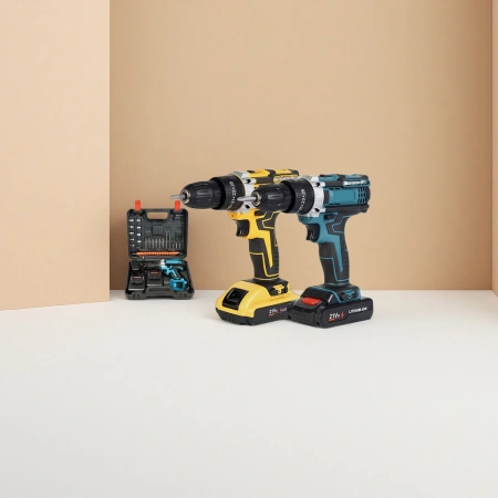 Yellow and blue multi-functional electric drill, household lithium battery rechargeable drilling screwdriver Yellow and blue multi-functional electric drill, household lithium battery rechargeable drilling screwdriver